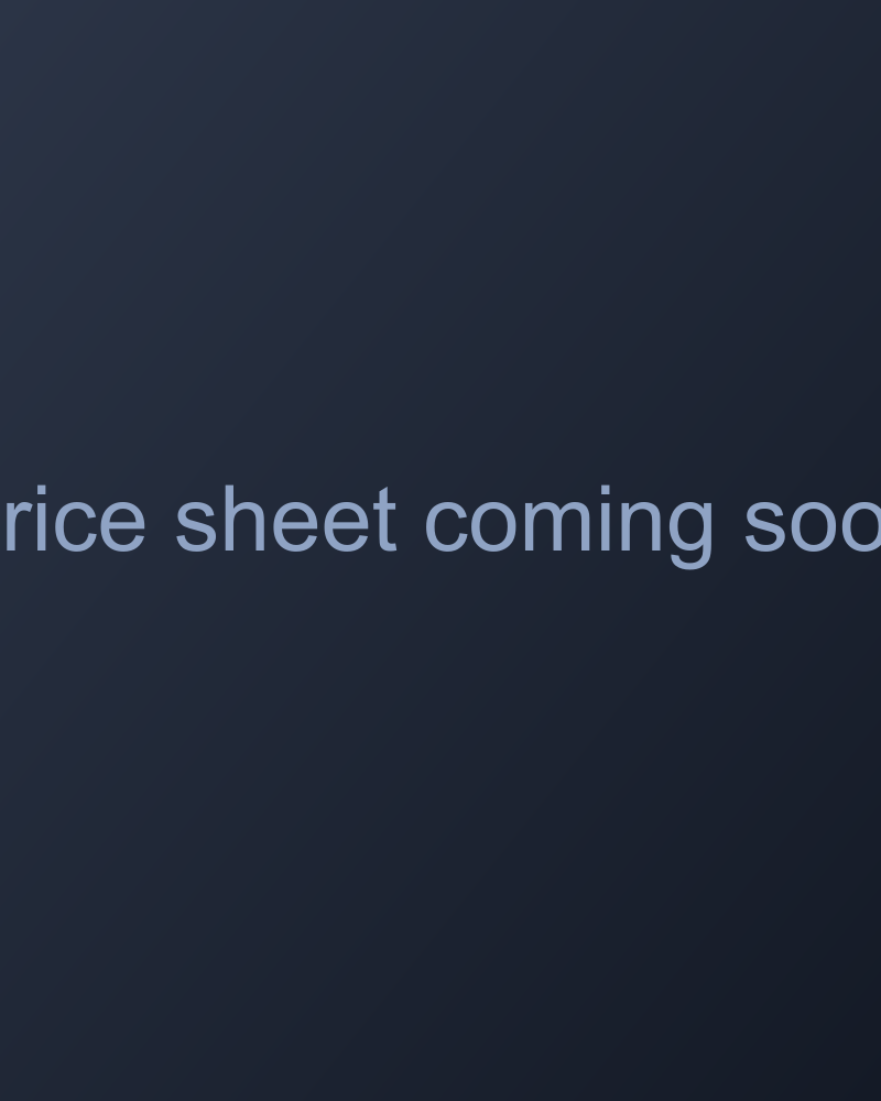 Price Sheet